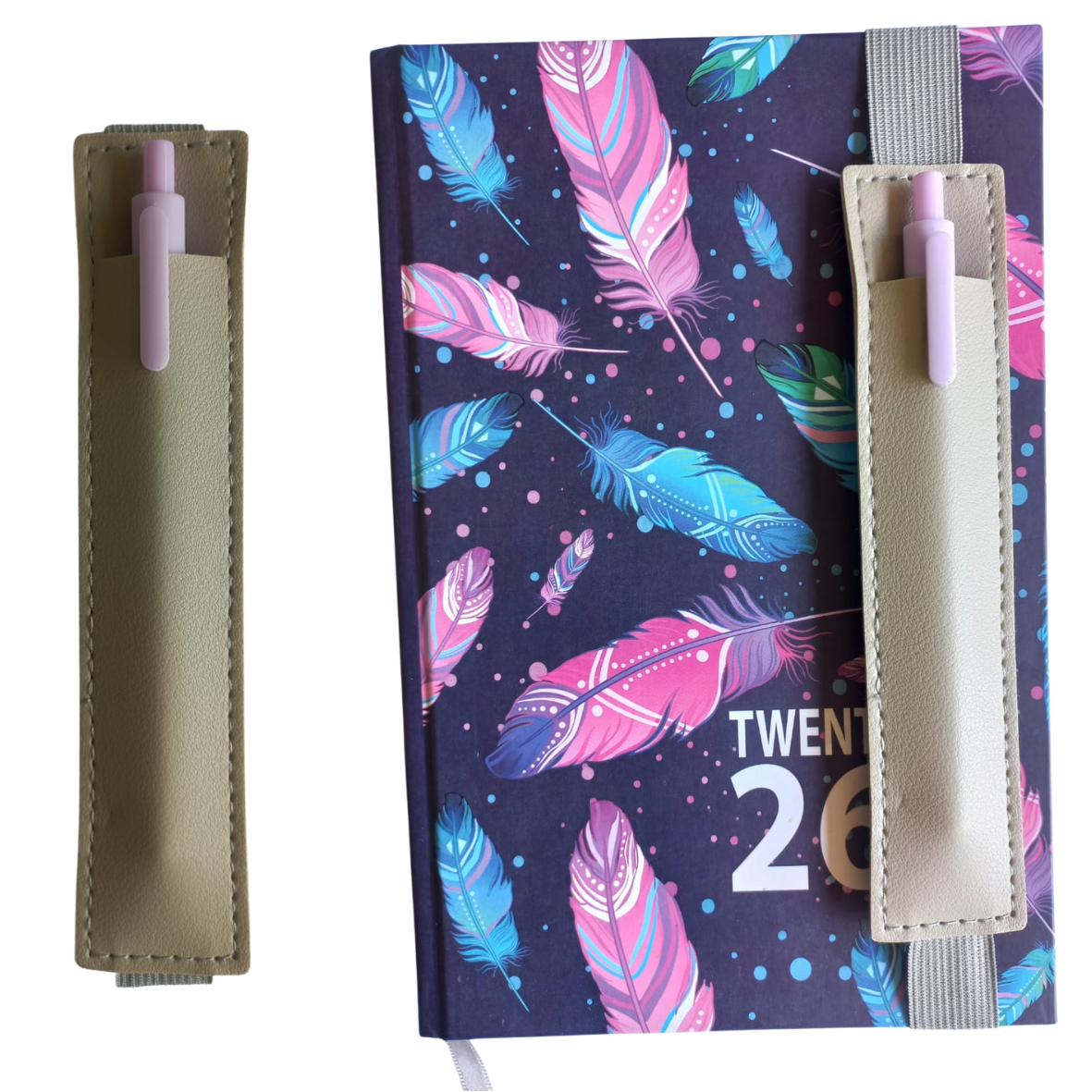 Pen Holder with Pen Dark Cream