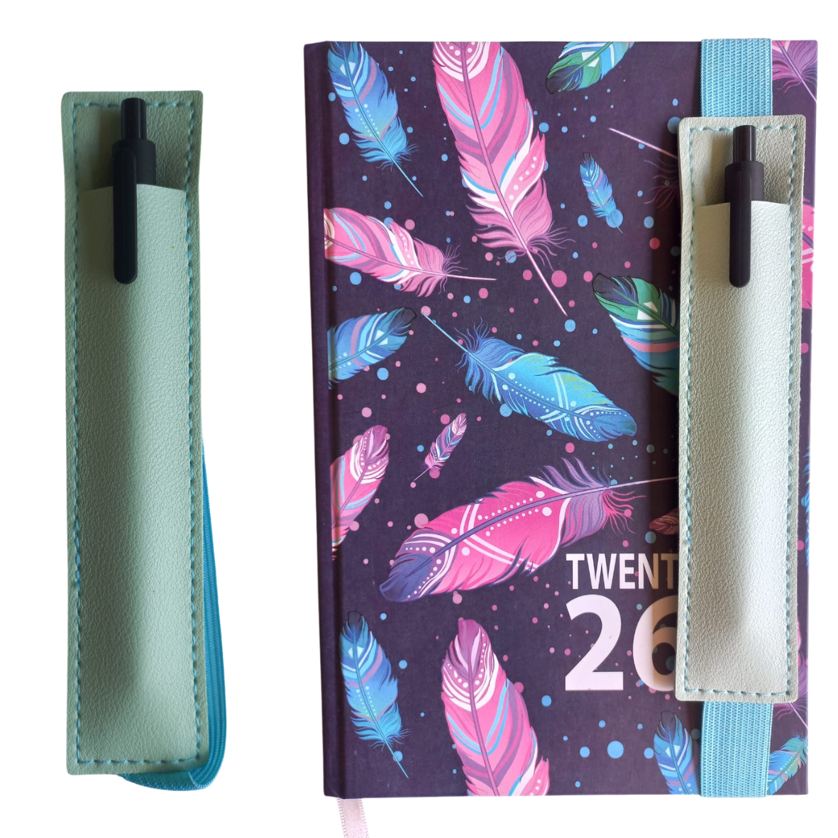 Pen Holder with Pen Light Blue
